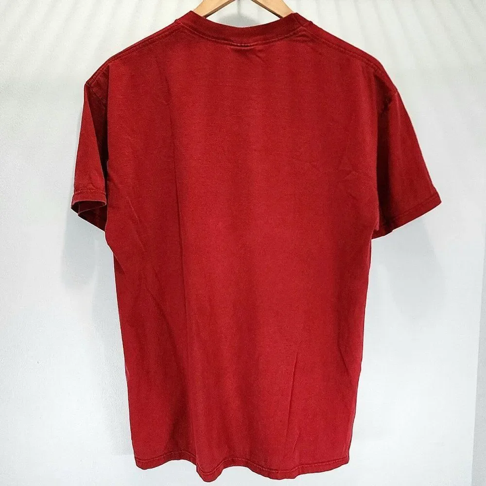 Alabama Football Crimson Tide Vintage Red Oak Shirt Red USA Made Rare Size Large